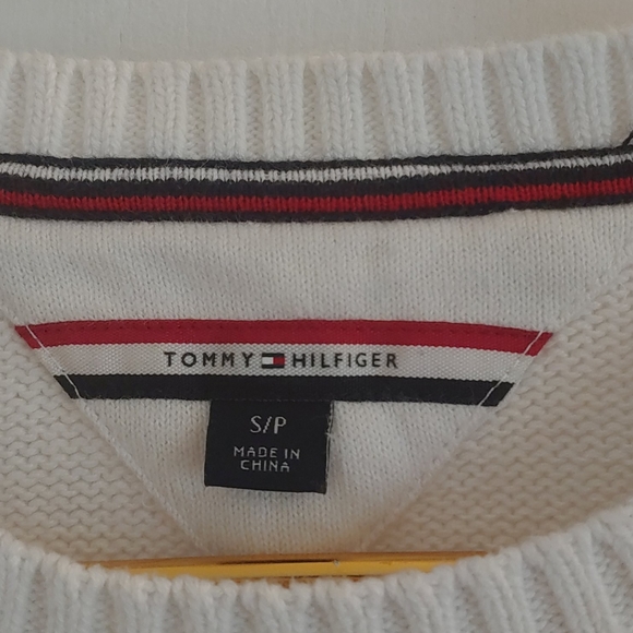 Tommy Hilfiger classic two-tone white sweater - Picture 4 of 5